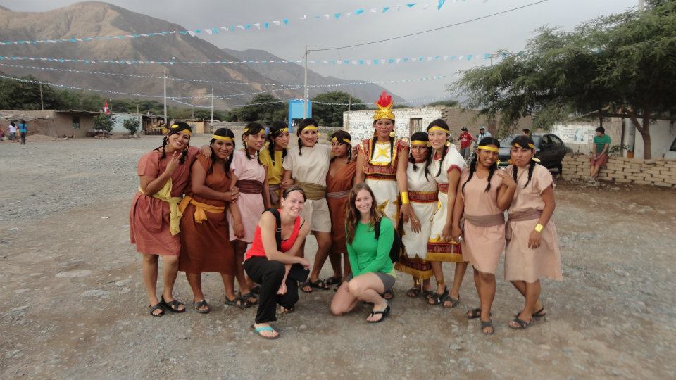 Anna and I at a small Inka festival