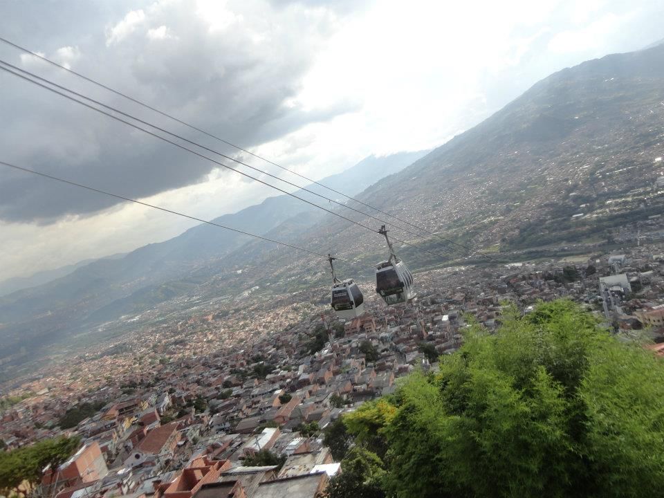 Cable cars over Medellin