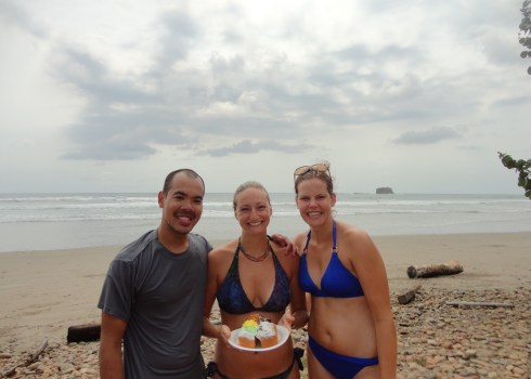 Celebrating my 26th on the beach in San Juan del Sur with some new friends