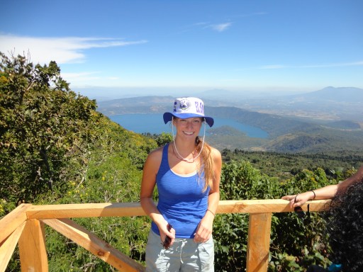 Hiking volcano Santa Ana, and looking particularly dorky, with the hat the owner of my hostel insisted I take for the very sunny hike. I was happy to have it.