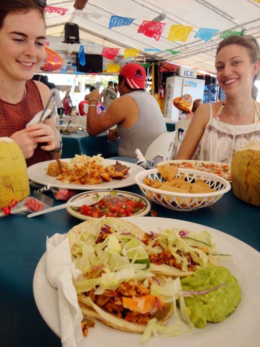 Valentines Day fish tacos on Isla Mujeres 