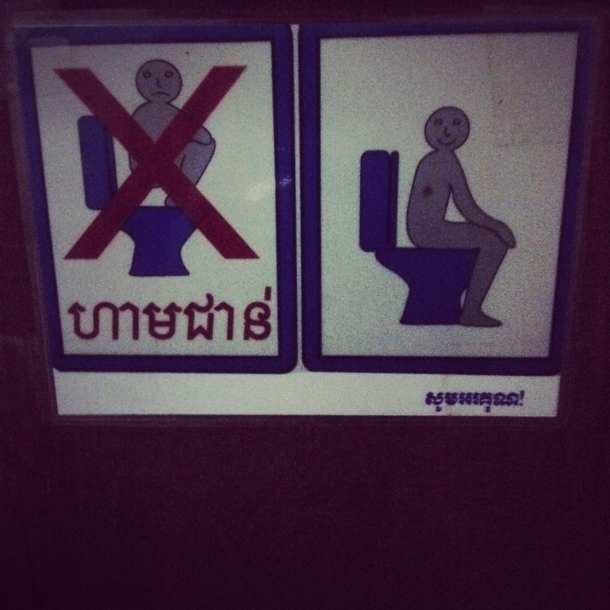 Never squat on western toilets...